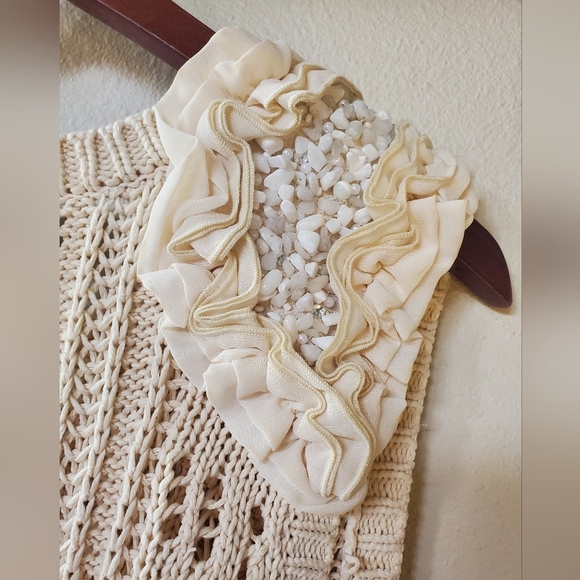 Heather B Womens SleevelessEmbellished Tunic Sweater. Size XL - Picture 6 of 7